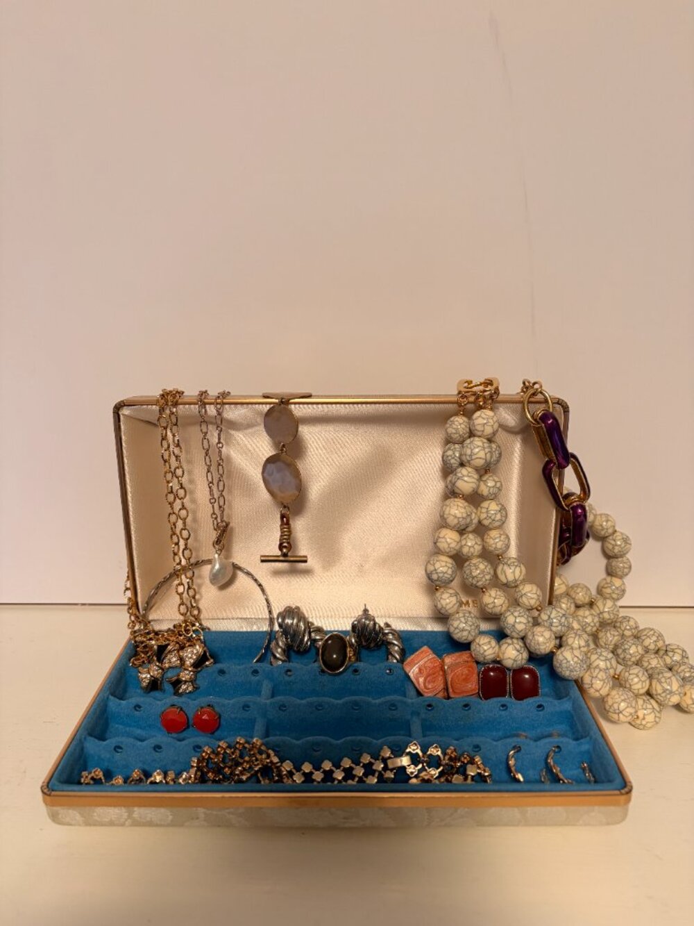 Vintage Mele Jewelry Box & Designer Jewelry Lot - Open to all reasonable offers!